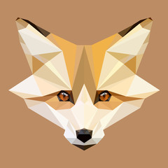 Low poly fox vector - 81626380