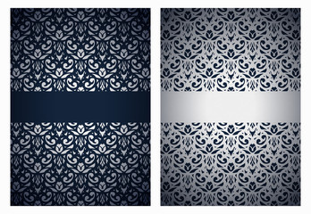 Silver and dark blue greetings
