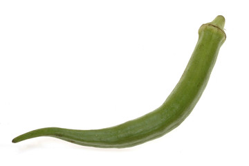 okra isolated on white background.