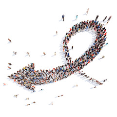 People in the form of arrows.