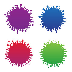 Fototapeta premium Beautiful color grunge ink splash