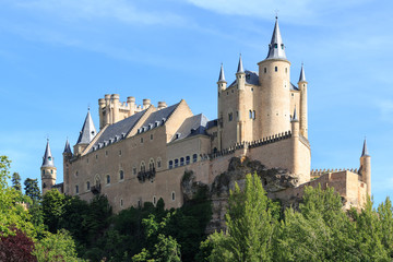 Fototapeta na wymiar The famous Alcazar of Segovia, Castilla y Leon