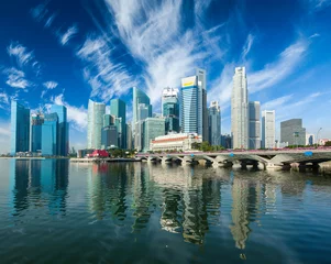 Tuinposter Singapore skyscrapers © Dmitry Rukhlenko
