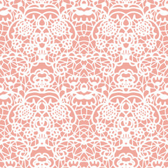 Lace seamless pattern with flowers