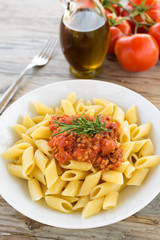 Mezze penne al ragù, Italian Pasta