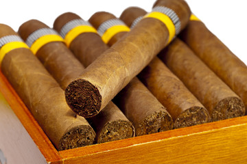 The Cuban cigars, hand made..