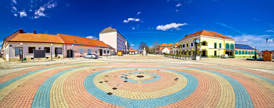 Town of Ludbreg square panoramic view