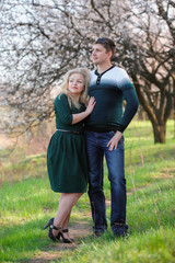 Fototapeta premium couple in love in the forest