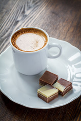 cup of coffee and chocolate