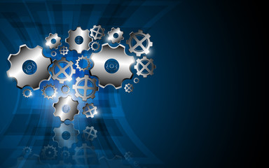 gear technology innovation concept abstract design background