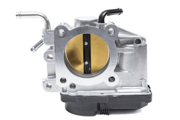 throttle valve with electronic control air supply to the engine