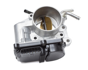 throttle valve with electronic control air supply to the engine