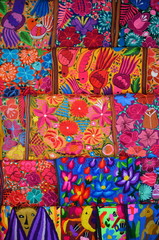 Mexico, Merida - March 26th, 2014: "Oaxaca in Merida" - Food and Handcrafts Event. Traditional handmade mexican fabric