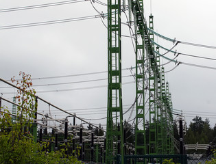 Fragments of the structure of electricity  substation.