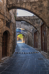Fototapeta na wymiar Street in medieval town