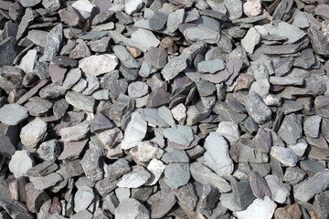 Background of slate stones chippings