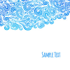 Wave background, vector illustration