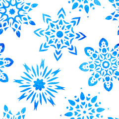 snowflake seamless pattern