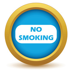 Gold no smoking icon