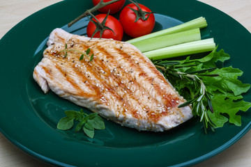 Grilled turkey steak