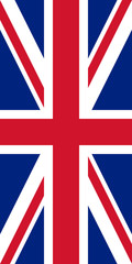 Flag of the United Kingdom Vertical - obrazy, fototapety, plakaty