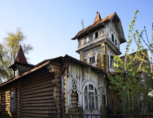 Fototapeta na wymiar Luzhin house in Kimry. Tver Oblast. Russia