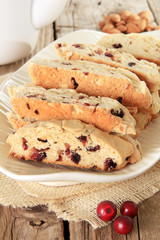 Almond and cranberry biscotti