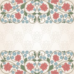 Fototapeta na wymiar Floral oriental pattern in vintage style.