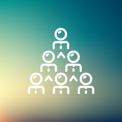 Networking business thin line icon