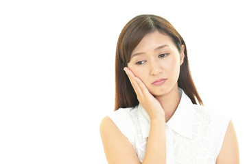 Fototapeta premium 悩む女性