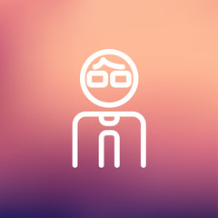 Businessman thin line icon