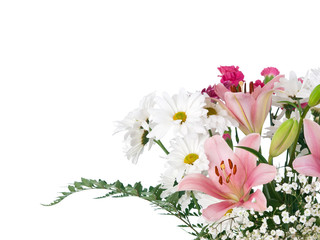 Soft colors flowers bouquet