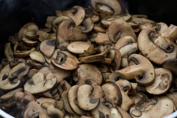 Fototapeta premium Sliced mushroom