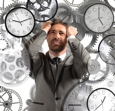 Businessman overload appointments