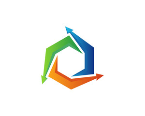 hexagon arrow logo 1