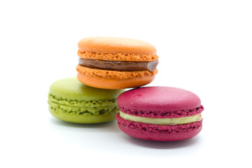 French colorful macarons.