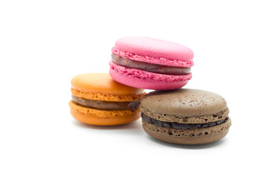 French colorful macarons.
