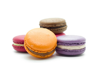 French colorful macarons.