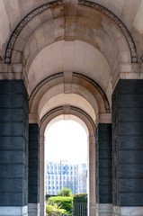 Merchant Navy war memorial gardens at Tower Hill, London, Englan