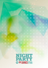 Night party Vector Flyer Template.