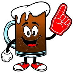 Root Beer with Foam Finger