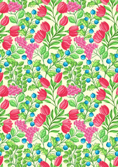 Floral seamless pattern - 81643701