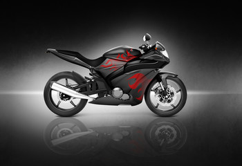Fototapeta na wymiar Motorcycle Motorbike Bike Riding Contemporary Black Concept