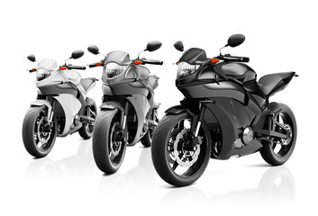 Fototapeta na wymiar Motorcycle Motorbike Riding Rider Contemporary Shiny Concept