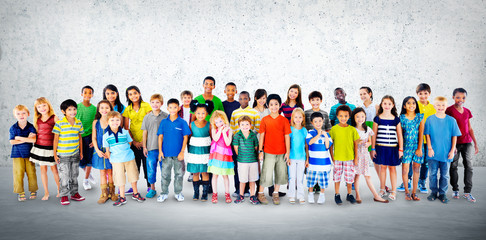 Fototapeta premium Children Kids Childhood Friendship Happiness Diversity Concept