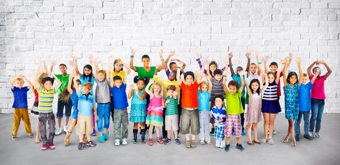Obraz premium Children Kids Childhood Friendship Happiness Diversity Concept