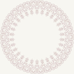 Damask  Pattern. Orient Round Pink Ornament