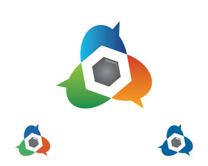 hexagon chat logo 1