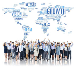 Global Business Corporate Celebration Success Growth Concept