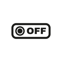 The off button icon. Off switch symbol. Flat